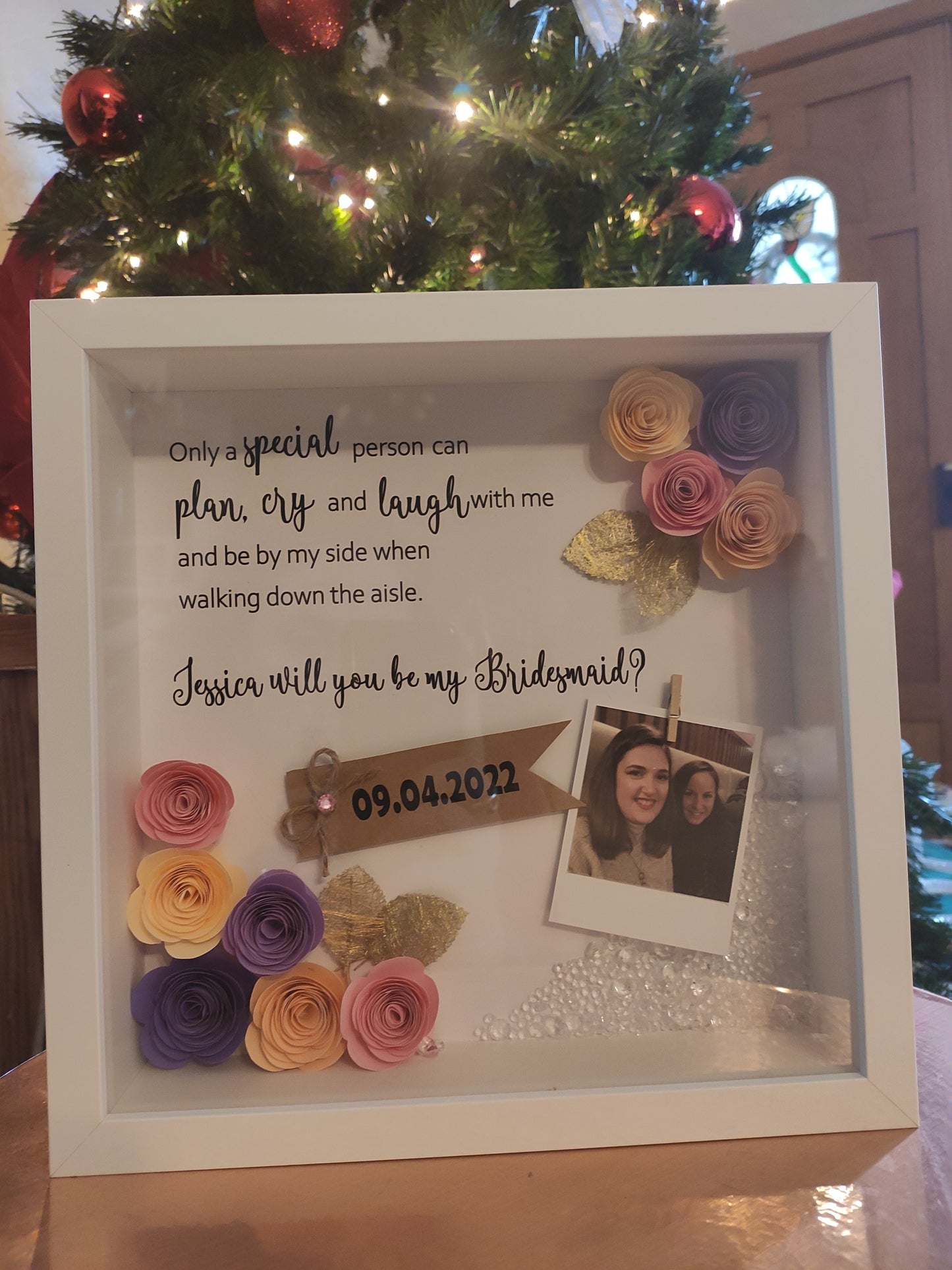 Shadow Box Frames with Flowers