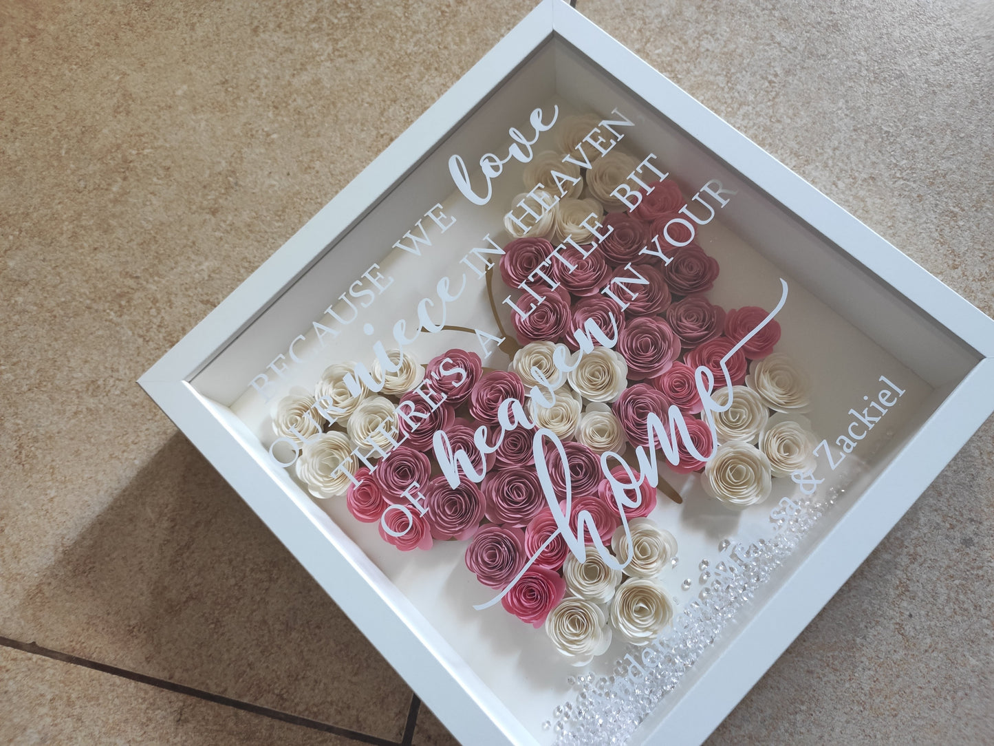 Shadow Box Frames with Flowers