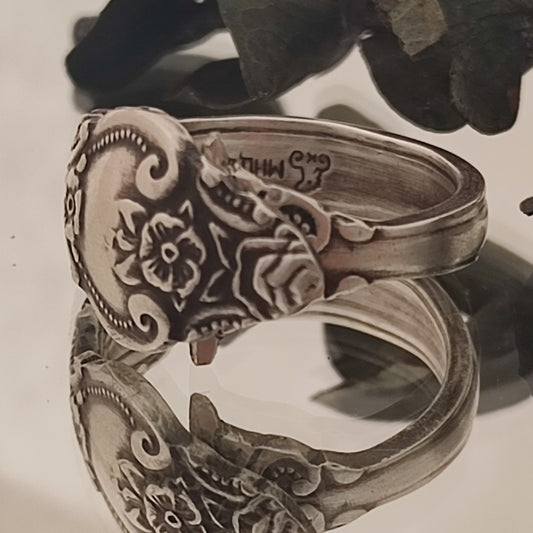 The regal pair  - Spoon rings for a couple