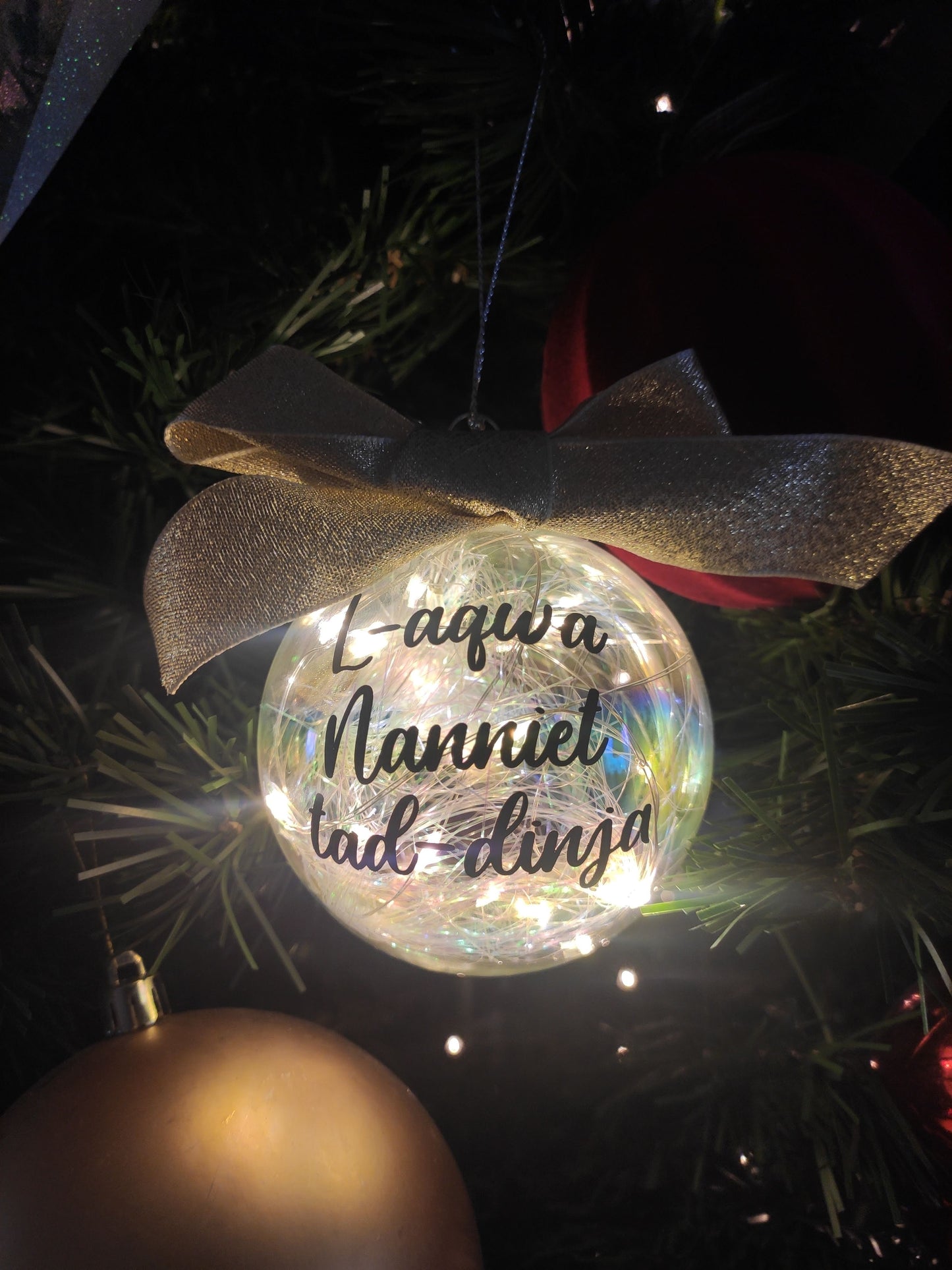 Christmas personalised baubles